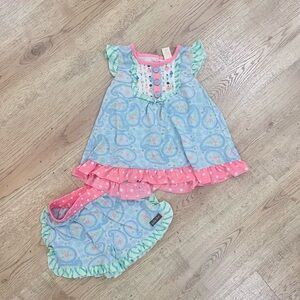 Matilda Jane Blue and Pink Kids Pajama Set